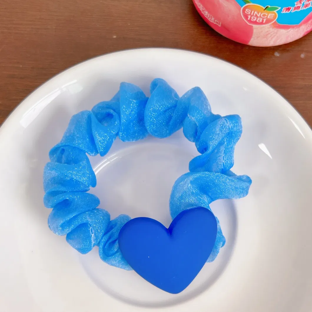 Fashion Fabric Heart Frech Women Hair Scrunchies Wholesale