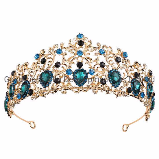 Desfile Cumpleaños Novia Tocado de boda Coronas de diamantes Tiaras Accesorios para el cabello de moda