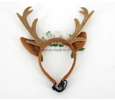 Perro Elk Antler Reno Sombrero Gorra Perro Gato Mascota Trajes de Navidad Trajes Pequeño Perro Grande Sombrero Sombreros Accesorios para el cuidado del cabello Esg12536