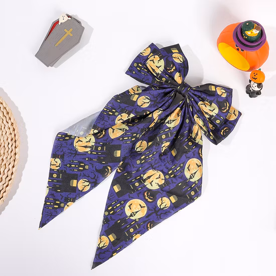 Accesorios para el cabello con lazo para fiesta navideña de Halloween